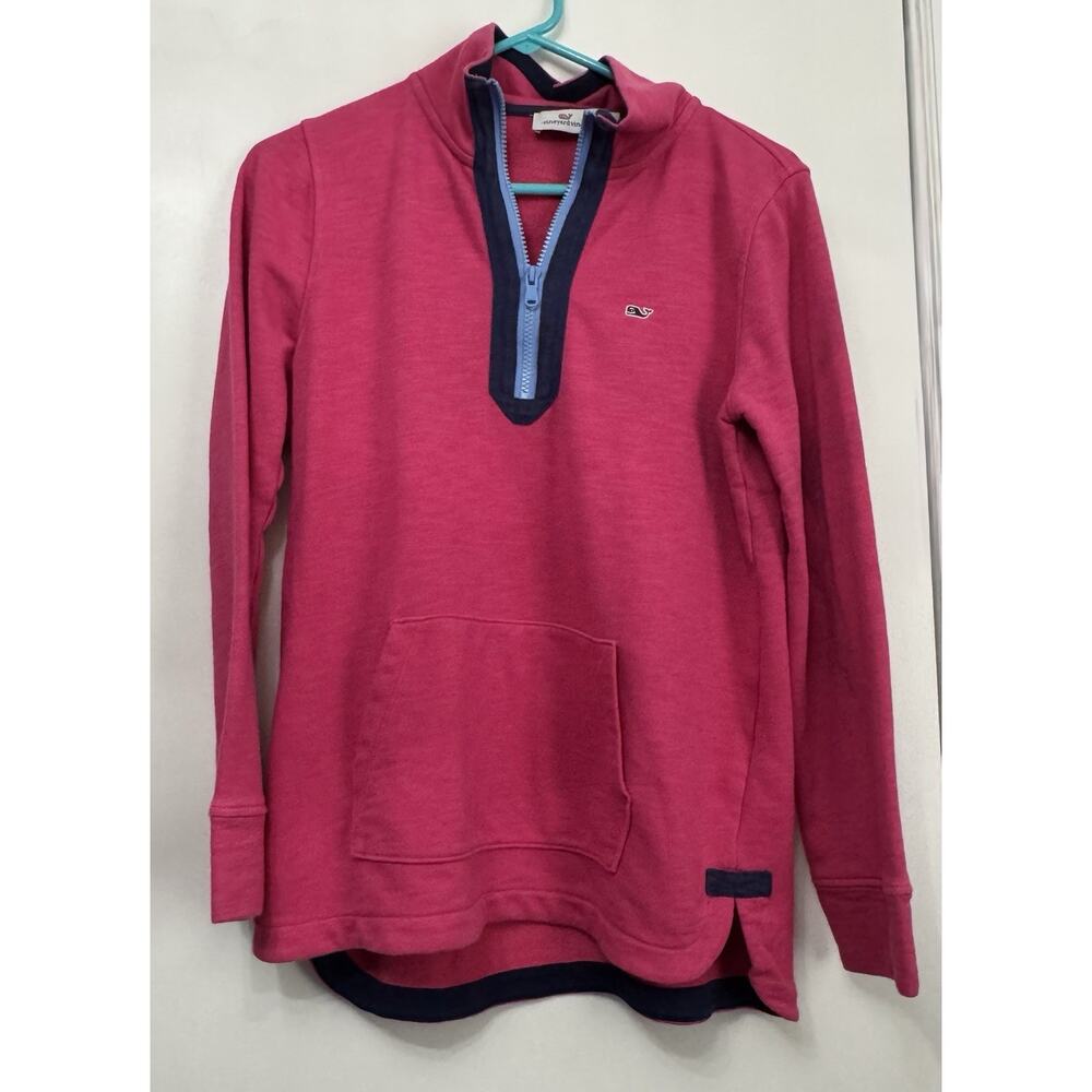 Vineyard Vines Pink Small Quarter Zip Sweater